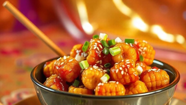 Honey Glazed Crispy Chili Baby Corn